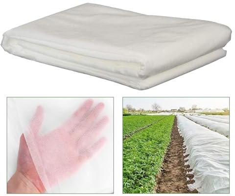 tangqindianzi Gartenvlies Frostschutz, Gartenvlies, weiß Pflanzenvlies Frostschutz, Vliesstoffabdeckung für den Winter, Schutz vor Frost, Schädlingen, Vögeln (1.5x5m)