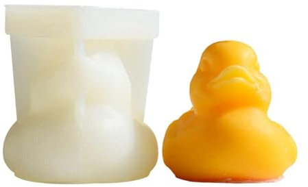 Ente Kerzenform Silikon, Kerzen Silikonformen, Seifenformen Ente Backform, Kerzenform zum Gießen Silikon für Duftkerzen Fondant Tortendeko Schokolade Seife Sojawachs Kerzen Epoxidharz Handwerk