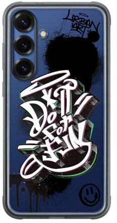 Samsung Flipsuit Rugged Case EF-JS936 für das Galaxy S25+, Smartphone-Cover, Handy-Hülle, Schutz Case, Einlegekarten im Grafitti-Design und neutral, robust, Schwarz