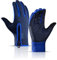 BGTSF Neoprenhandschuhe, Winter Outdoor Sport Radfahren Mann Handschuhe Frauen Touchscreen Fisch wasserdicht Ski Winddicht rutschfest Mode Schwarze Handschuhe,Kaltwasser-Schwimmzubehör(Dark-Blue,XL)