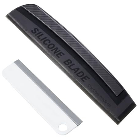 guobinZH 2 Pièces Raclette à Vitre en Silicone pour Voiture 30 cm Lame d'eau en Silicone Raclettes D'essuie-Glace de Fenêtre de Voiture pour Nettoyage Fenêtres Miroirs et Vitres Pare Brise de Voiture