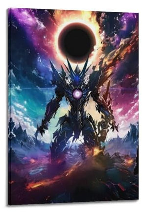 KIUYGPPJ Mecha-Kunstposter im Weltraum im Gothic-Stil, Anime-Weltposter, dekoratives Gemälde, Leinwand, Wandposter und Kunstdruck, moderne Familienschlafzimmer-Dekoration, Poster, 40 x 60 cm
