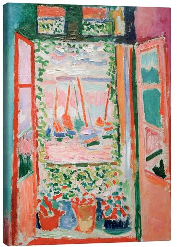 Posterlounge Das offene Fenster, 1905 Leinwandbild von Henri Matisse 30 x 40 cm Rosé Wandbilder Wanddeko