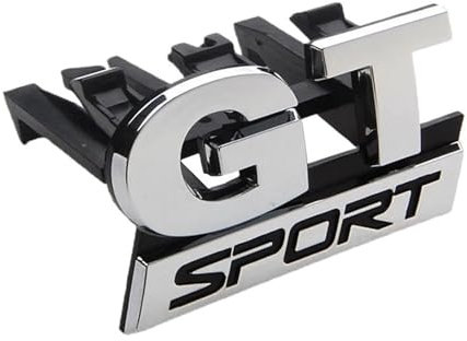 Generisch 3D ABS Chrom Logo GT Sport Emblem Aufkleber Auto Kühlergrill Abzeichen Zubehör
