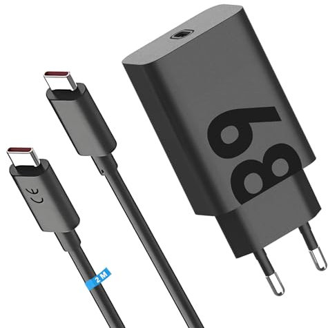 68W Caricatore Rapido Adattatore per Motorola Moto Edge 20/30/40/50/60 Neo Pro Fusion Ultra Lite per Moto G82 G83 G84 G85 G71 G72 G73 G62 G60 G60s G55 G35 con Turbo Power cavo da USB-C a USB-C da 2 M