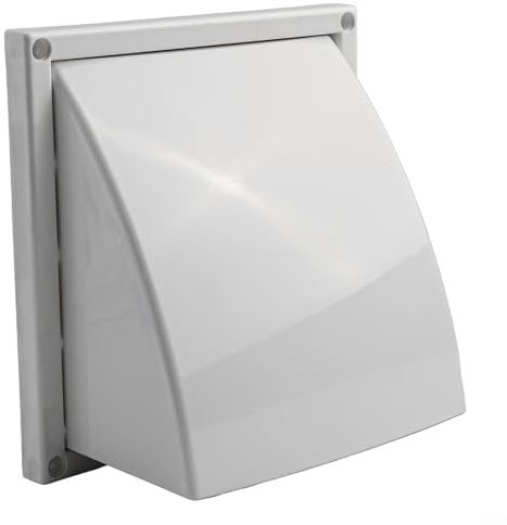 Rejilla de ventilación ABS resistente a la intemperie para escape de cocina e inodoro con válvula integrada para control de humedad (100 mm)