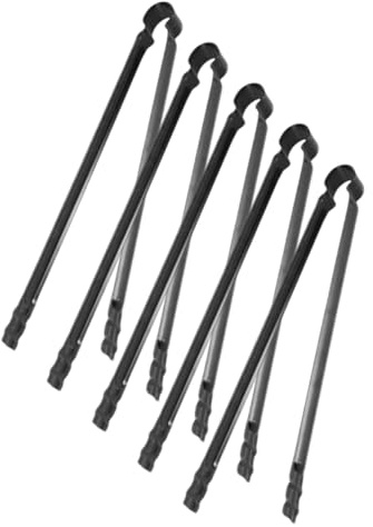 AKOOSY 5 pezzi Pinze per Carbonella in Metallo Resistenti per Barbecue all Pinze e Carbonella Ergonomiche Antiscottatura per e Fuochi da