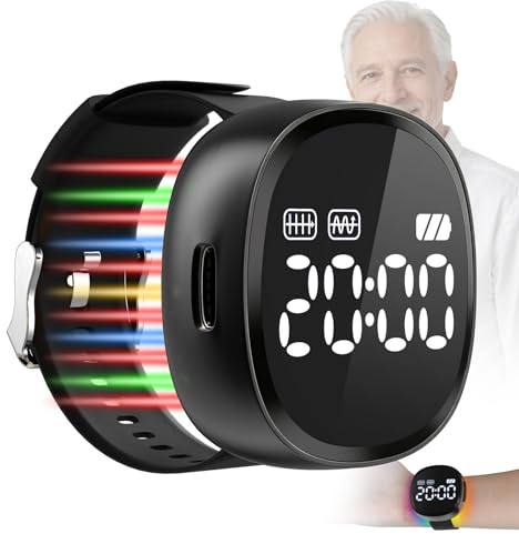 Verbesserte 4-in-1 Armbanduhr Kalte laser Therapiegerät, Tragbares Adjuvante Therapie Hyperglykämie, Bluthochdruck & Hyperlipidämie, Verspannungen Lösen & Stress Verbessern, Schlaf fördern