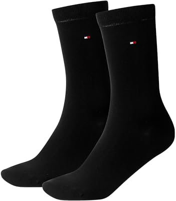 TOMMY HILFIGER Damensocken Doppelpack schwarz Größe 35-38