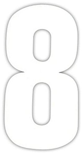 WHL 5 x 'Number 8' Wheelie Bin Numbers Self Adhesive Stickers