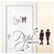 Grandora Wandtattoo Sprüche PIPI Lounge Mann Frau I braun 17 x 11 cm I WC Türaufkleber Piktogramm Bad Badezimmer Wandaufkleber Wandsticker W755
