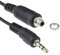 kenable 3.5mm Stereo Panel Mount Socket to 3.5mm Jack Plug Cable Lead 1m