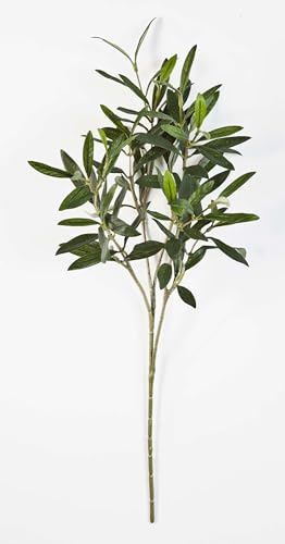 artplants.de Deko Olivenzweig, 105 Blätter, grün, 50cm | Künstlicher Olivenzweig - Deko Zweig