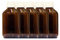Lot de 5 250ml flacon en verre foncé avec pp28st obturateur