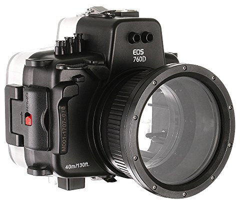 WeniChen Pro - Custodia impermeabile per fotocamera subacquea per Canon EOS 760D e 18-55 mm