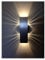 SpiceLED Wandleuchte | ShineLED-6 | Schalter | 2x3W Warmweiß | hell silbernes Gehäuse | Schatteneffekt | High-Power Wandlampe