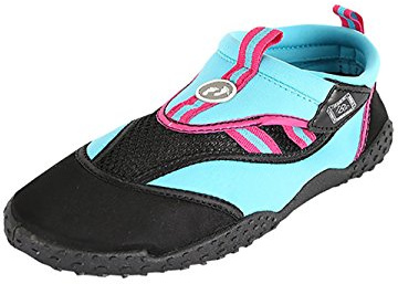 Two Bare Feet Rockpool Aqua Shoes – Lightweight, Quick-Drying Water Shoes for Men, Women & Kids – Perfect for Beach, Pool, Water Sports, and Outdoor Activities (Pink Aqua Cliff Jump, C 8)