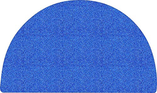 Nicoman Easy-Clean & Dirt-Trapper Barrier Half Circle Moon Doormat|Non-Shedding & Jet-Washable Outdoor Spaghetti Doormats (Blue, 70x44cm)