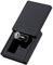 MONOLIX Slim Verlobungsring Box, dünne einzigartige Schiebedeckel, für Überraschung Vorschlag (Schwarz-Black, MAXI)