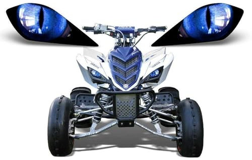 AMR Racing ATV Scheinwerferauge Graphic Aufkleber für Yamaha Raptor 700 / 250 / 350 – Eclipse Blau E-ATV-YAM-RAPTOR-700-ECLIPSE