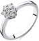 Orovi Damen Diamant Ring Weißgold, Verlobungsring 18 Karat (750) Gold und Diamanten Brillanten 0.21 Ct Ring Handgemacht in Italien