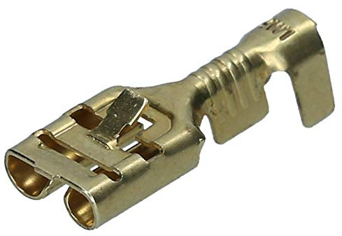 100 Stück Cembre Flachsteckhülse unisoliert mit Rastnase 6,3 0,8/1-2,5mm² I Industriequalität vom deutschen Händler