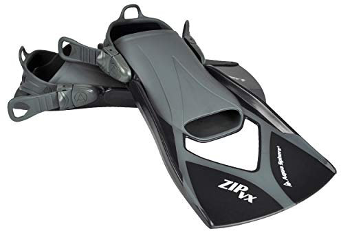 Aquasphere New Training Fin Zip Vx Black/Grey Size Medium Schwimm-Trainingsflosse, schwarz/grau, M