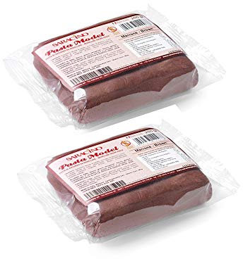 Saracino Drown Modelling Paste - Packed by Art of Cake - Brown 500g (Pack of 2)