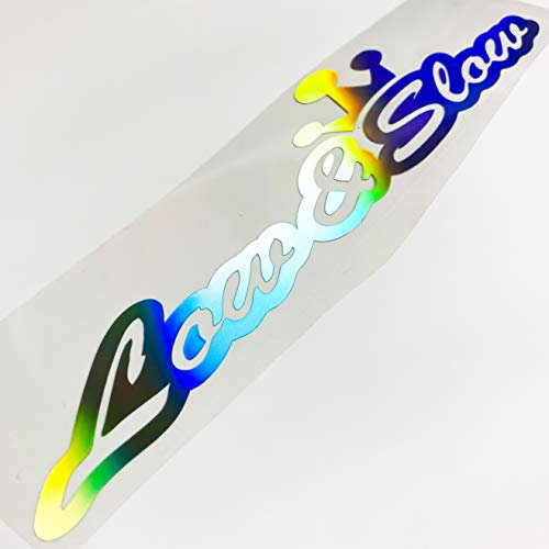 Auto Aufkleber Low and Slow Tuning Sticker New Hologramm Shiny Slick Oil Carstyle Royal Dub Low Static Lifestyle Limited Edition Performance