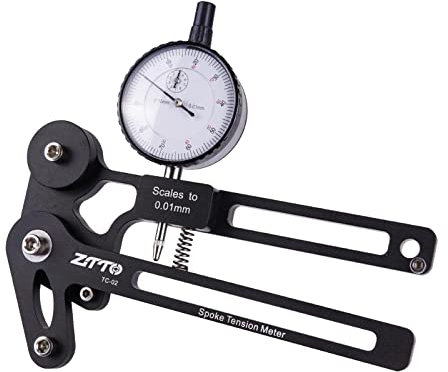 Amagogo Speichenspannung Computer Spoke Builder Tool Tensiometer, Schwarz Mechanische