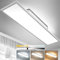 Dimmbare LED Panel 120x30cm Deckenleuchte mit Backlight, 55W Deckenlampe mit Fernbedienung, Tageslichtlampe Warm/Natur/Kaltweiß 2700K-6500K mit Speicherfunktion für Büro Werkstatt Garage Flur Küche