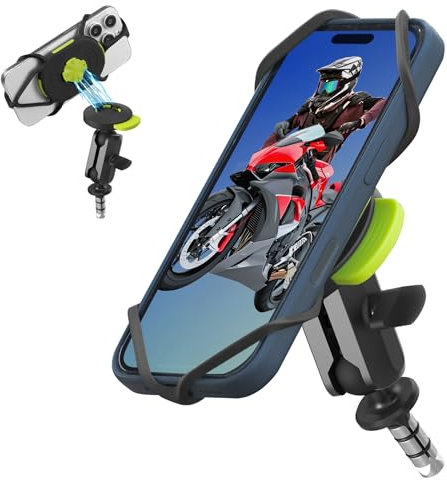 BONE Moto Tie Connect Kit 3 - Fork Stem, Magnetic Motorcycle Phone Mount, Detachable & 360° Rotatable with Shock-Absorbing, Scooter Motorbike Phone Holder for 4.7-7.2” iPhone 16 15 14 & Android