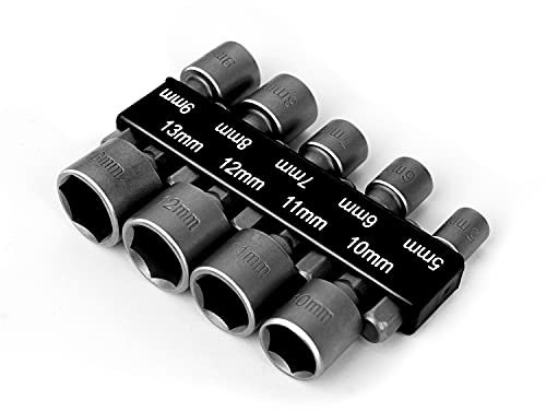 Lanchoo Stecknuss Set, 5-13mm Stecknuss Adapter 20 Stück Sechseck Bohrer Stecknuss Nuss Adapter Werkzeug Nuss Nüsse Stecknuss Muttern Bit-adapter Für Bohrer Oder Akkuschrauber