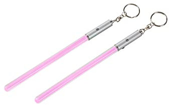 Schneiders 49001-052 - LED Leucht-Stäbe in Rosa, 2er Set mit Schlüsselring, je ca. 19 cm lang, zum Anbringen an den Schulranzen, Rucksäcken und Taschen, für zusätzlichen Schutz im Straßenverkehr