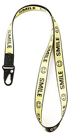 Cordon tour de cou pour clés, portefeuilles et porte-badges (souriant)