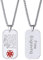FaithHeart Silber Erkennungsmarke mit Gravur Edelstahl Militärischen Erkennungsmarken mit medizinischem Kreuz für Damen und Herren