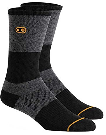 Crankbrothers Unisex Icon Mtb Casual Socken, grau/schwarz, One size