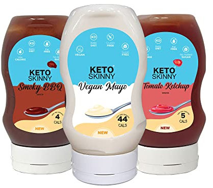 Keto Skinny Mix Sauce (Pack of 3, 300ml) - Low Carbohydrate, Vegan-Friendly, Keto Diet Sauces with No Added Sugars - Perfect for Everyday Use