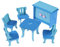VIONNPPT 1/12 Maison de poupée 3D Miniature Bois Meubles Mini Simulation Chambre de bébé, Salle de bain, Salle à manger, Lit de bébé, Chaise de bébé, Baignoire Toilettes, Beaux accessoires Cadeau