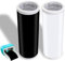 2 Rollen Smart Vinyl Permanent für Cricut Joy, 14x200cm Plotterfolie Selbstklebend Vinyl Roll, Heat Transfer Vinyl für DIY T-Shirt, Tassen, Autos, Banner, Dekoration (Schwarz + Weiß)