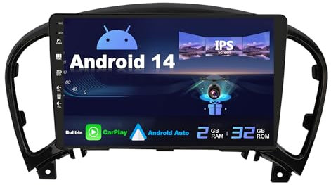 BXLIYER Android 14 IPS Autoradio Per Nissan Juke J15 / YF15 Infiniti ESQ (2010-2019) - 2G+32G - Senza fili Carplay & Android Auto - GRATUITI Camera - DSP DAB Fast-boot Volante WIFI 4G -2 Din 9 Pollici