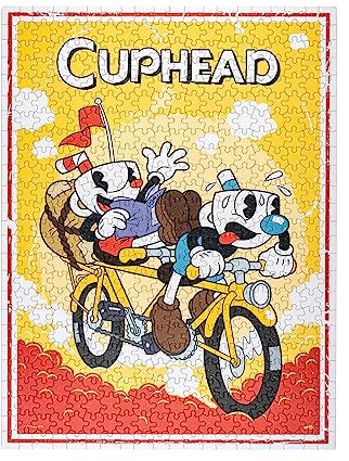 Grupo Erik Puzzle Cuphead Explorer Riders – Puzzle 500 Teile Offizieller Cuphead Fanartikel