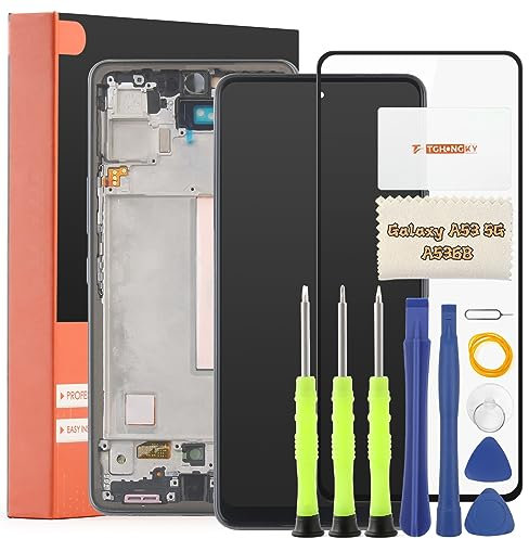 TGHongKy Schermo per Samsung Galaxy A53 5G A536 Display Digitalizzatore Touch Screen INCELL LCD per Samsung A53 5G Schermo LCD Display + Kit di Riparazione(Nero con Cornice)