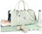 Sac de Gym HYC00 pour Femmes et Hommes avec Compartiment de Chaussures et Poche Humide, Sac de Voyage Vert Menthe, 47L, Nylon, Duffle Bag, 46 x 28 x 25 cm, 31.28L
