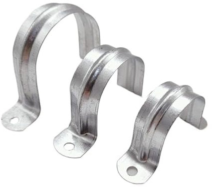 50 Stück festes 6-Minuten-PVC-Drahtrohr PPR16–40 mit U-förmiger halbrunder Rohrschelle, Sattelklemme der Reitklemme (Größe : 40mm)