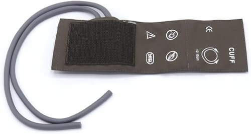 skmeditec Manguito NIBP Universal para InfantCuff, 10-15 cm, Tubos Dobles, Manguito de presión Arterial de Repuesto marrón de PU Reutilizable, sin Conector BP