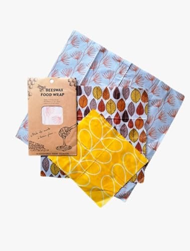 Beeswax Pellets & Beeswax Food Wrap | Eco-Friendly Bees Wax Paper Sheets | Multi-Size & Versatile for Safe, Healthy Food Storage