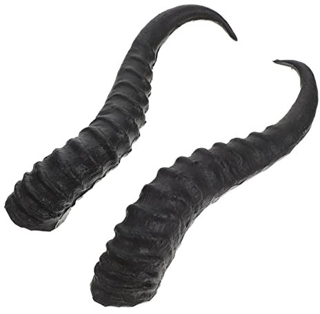 GLSTOY 1Pair Artificial Sheep Antlers Horns Headband for Halloween Costume Dress Up Party Accessory for Kids and Adults Themed Events