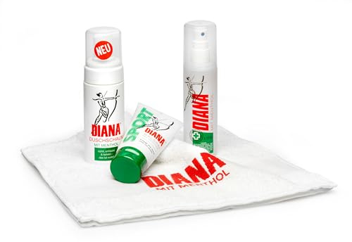DIANA Frische Kick Set – Duschschaum 125 ml + Balsam 75 ml + Pumpspray 125 ml – Erfrischendes Pflege-Set – Made in Austria