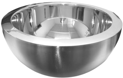 COSE DA CASA Coppa champagne per sangria punchbowl ciotola contenitore ghiaccio grande cocktail grande D39 H17 recipiente doppia parete in acciaio ideale per feste Party particolare moderna elegant